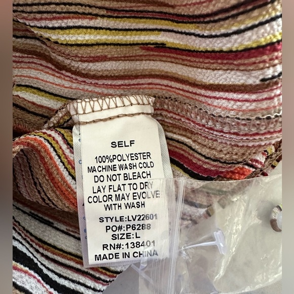 Boutique x Royal & Reese Bell-Sleeve Romper Jumper Jumpsuit Rust/Tan Multi Large - Picture 9 of 13